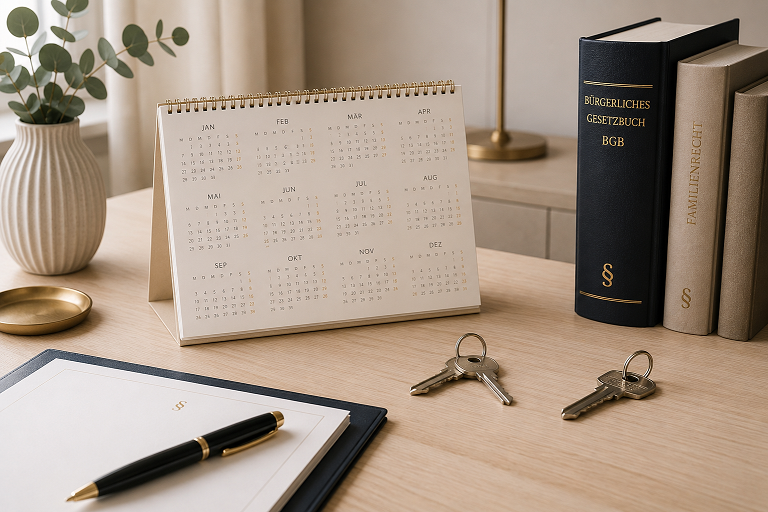 Trennungsjahr bei Scheidung – Kalender und getrennte Schlüssel